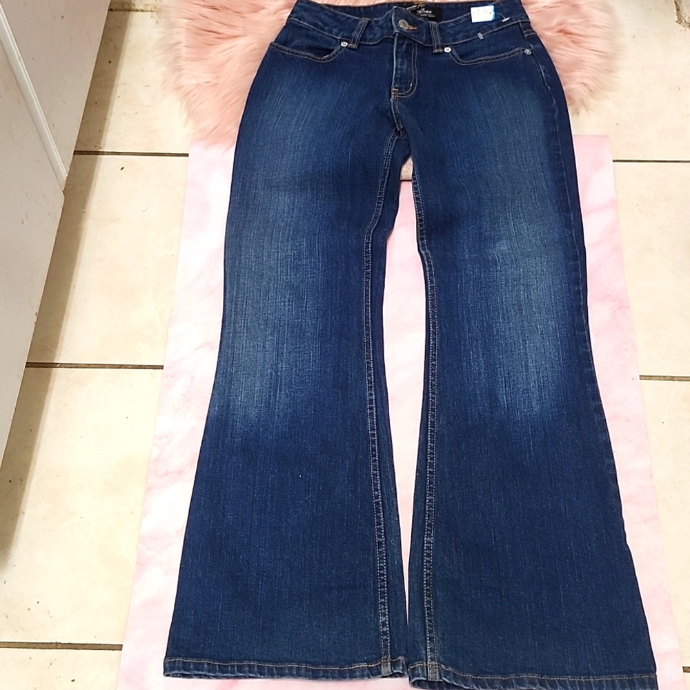 VINTAGE Y2K VICTORIA'S SECRET LONDON JEANS STRETCH WIDE LEG DENIM JEANS-0